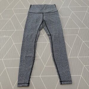 Lululemon Black & White Houndstooth Leggings Sz 10 Thick Warm Winter Full Length